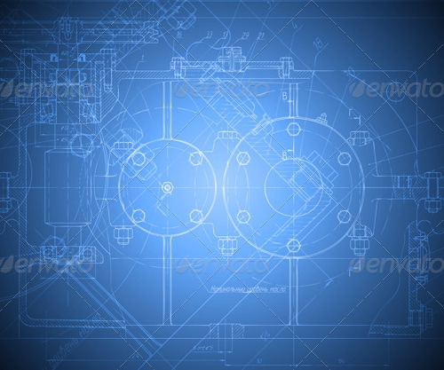 Hi-tech engineering drawing, Vectors | GraphicRiver