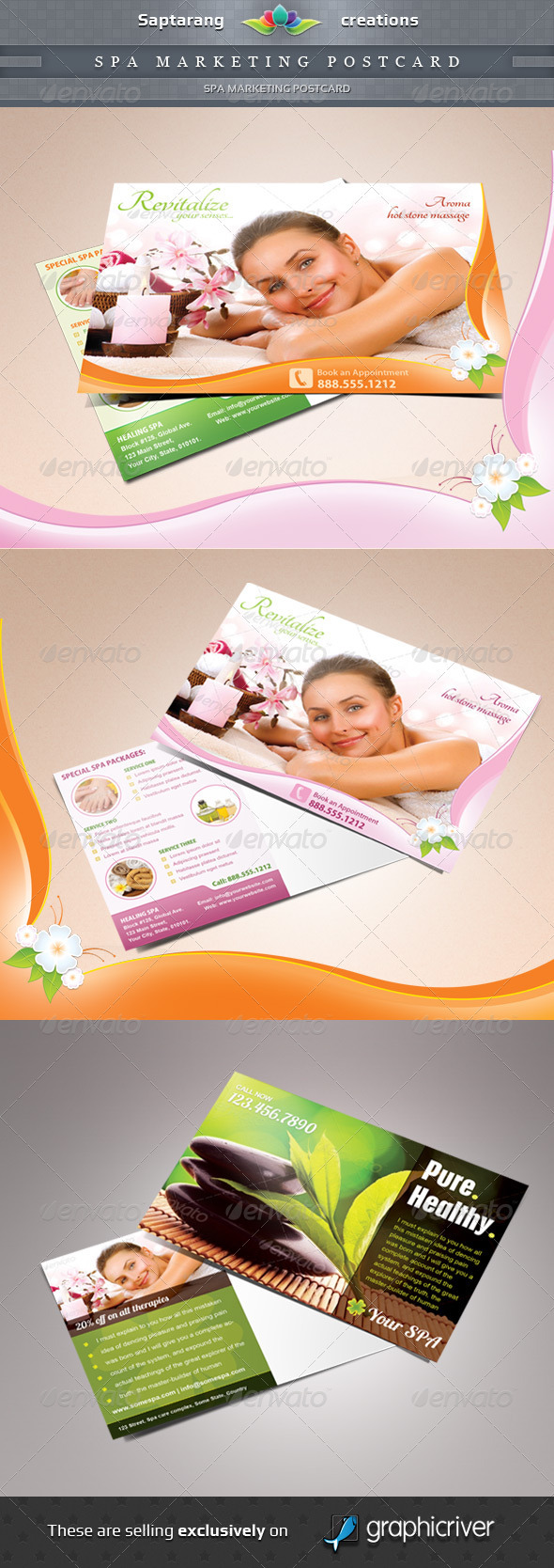 Spa Marketing Postcard Template, Print Templates | GraphicRiver