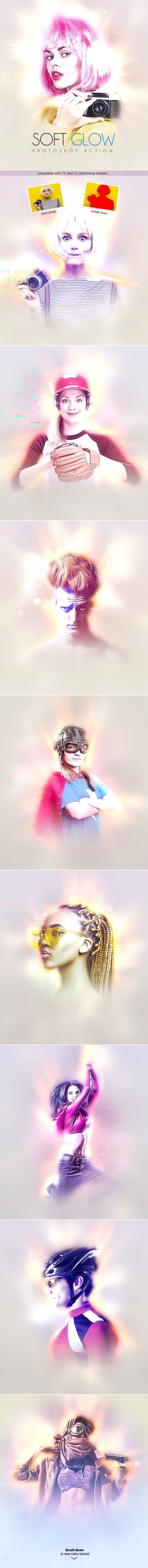 Soft Glow - Photoshop Action - Photo Effects Actions