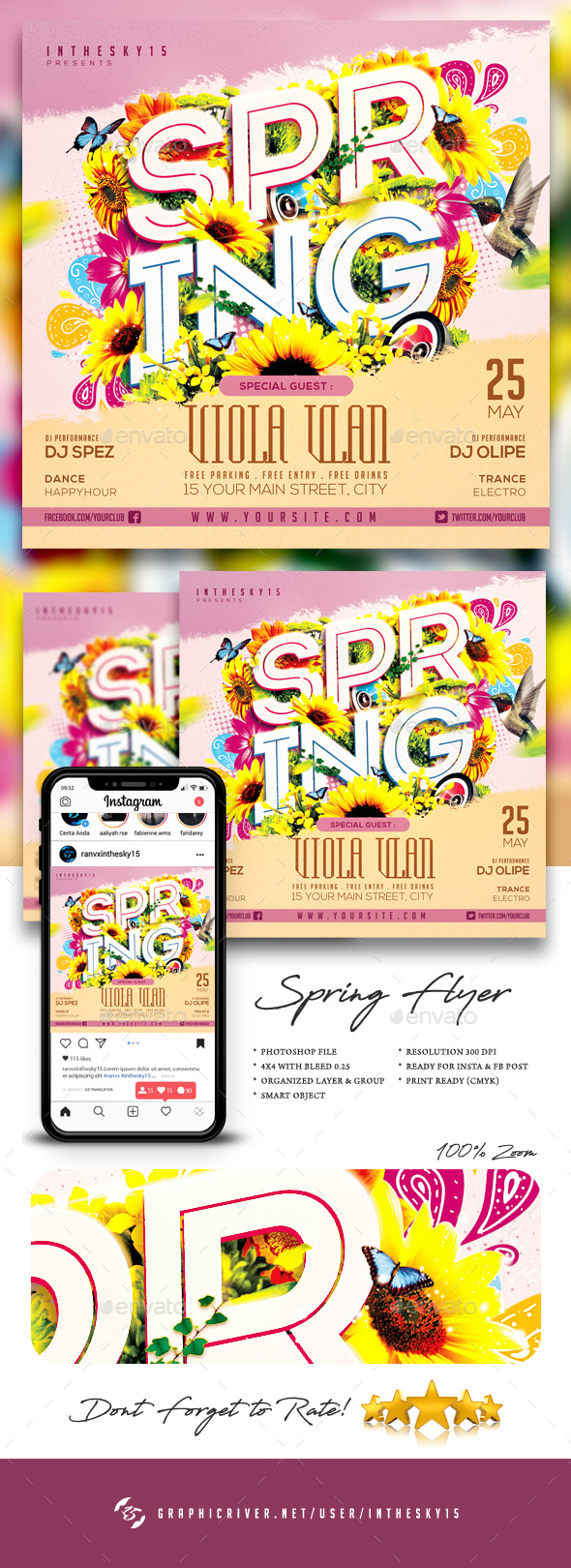Spring Flyer, Print Templates | GraphicRiver