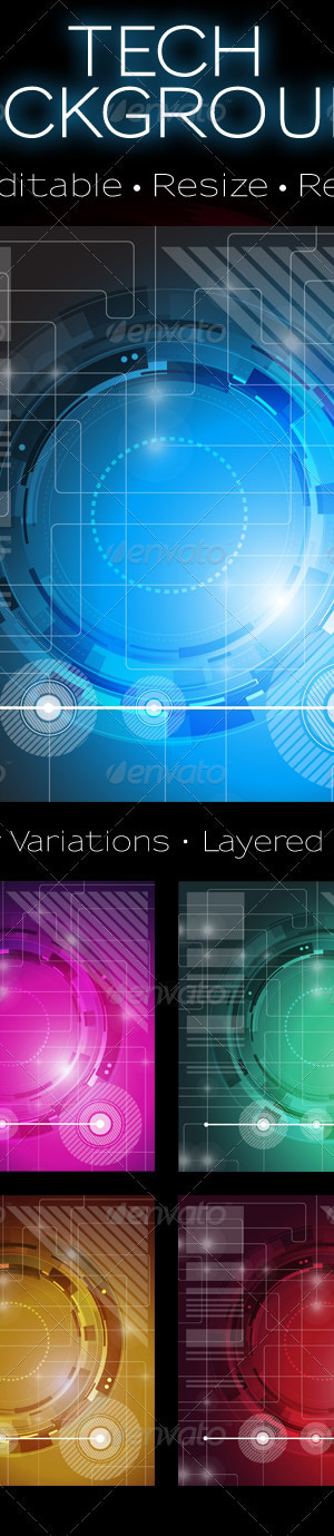 Tech Background, Graphics | GraphicRiver