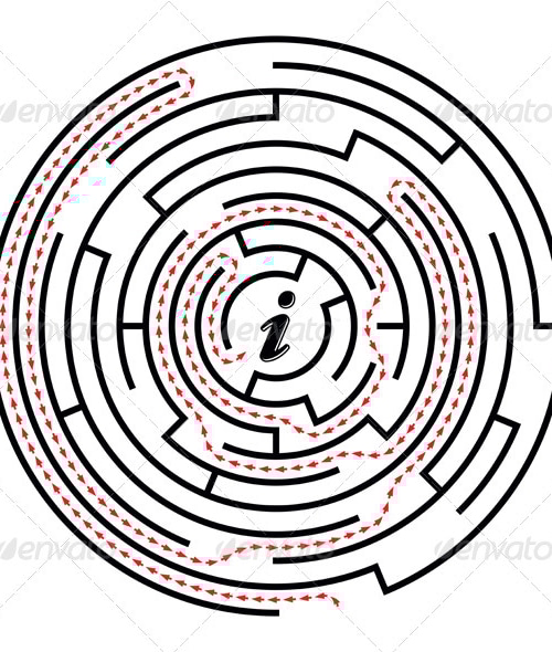Circular Labyrinth, Vectors | GraphicRiver