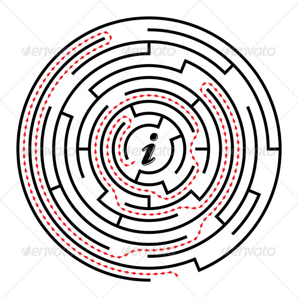 Circular Labyrinth, Vectors | GraphicRiver