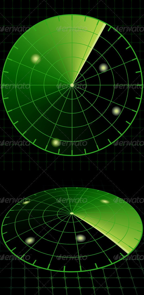 Radar Screen, Vectors | GraphicRiver
