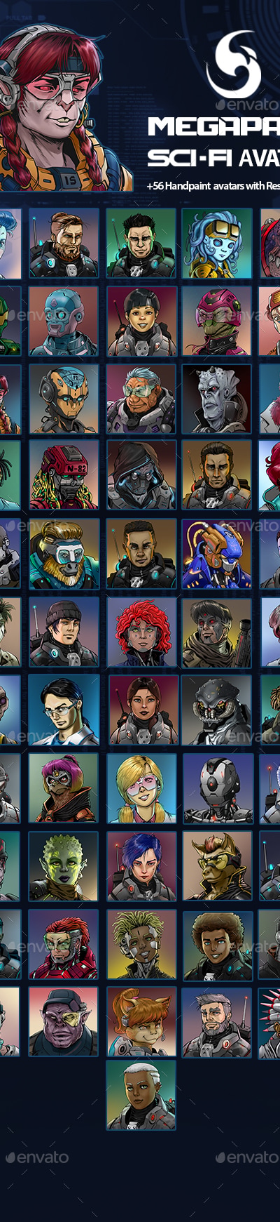 Sci-fi Avatars Mega Pack, Game Assets | GraphicRiver