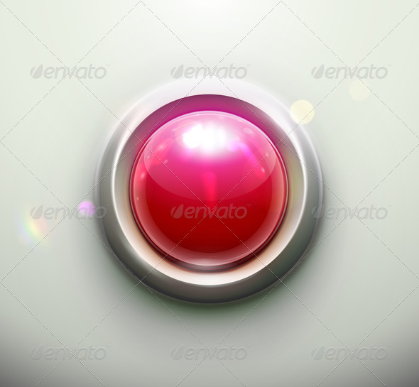 Red button, Vectors | GraphicRiver