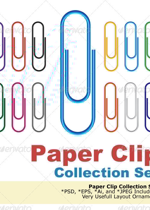 Paper Clip Multi Colored, Vectors | GraphicRiver