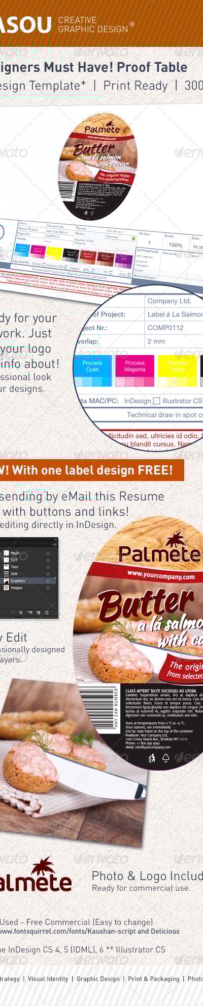 Designers Must Have. Proof Table. Label design., Graphics | GraphicRiver