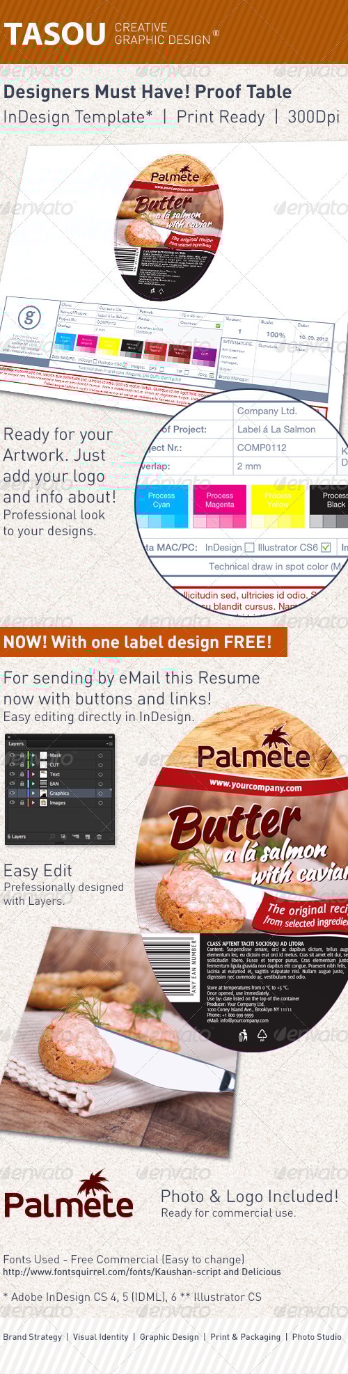 Designers Must Have. Proof Table. Label design., Graphics | GraphicRiver