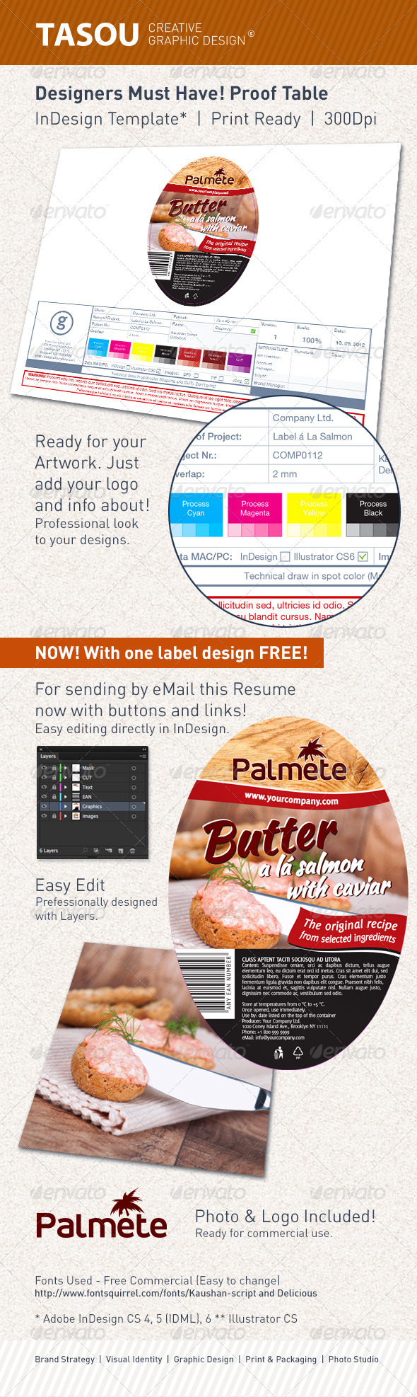 Designers Must Have. Proof Table. Label design., Graphics | GraphicRiver