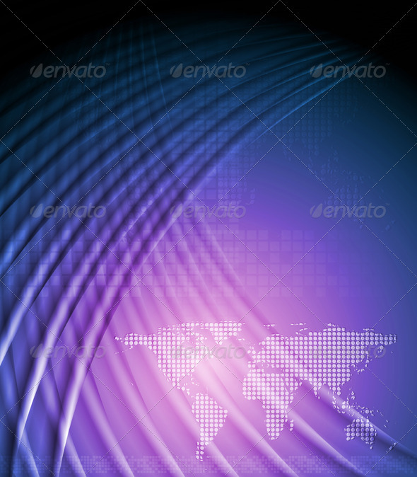 World map hi-tech design, Vectors | GraphicRiver