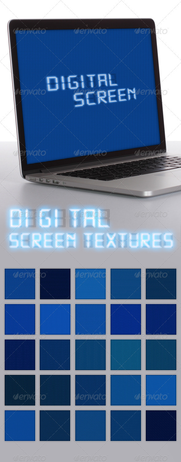 Digital Screen Textures, Textures | GraphicRiver