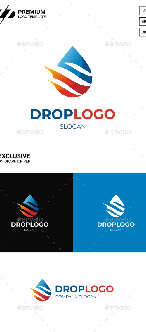 Drop Logo Template, Logo Templates | GraphicRiver