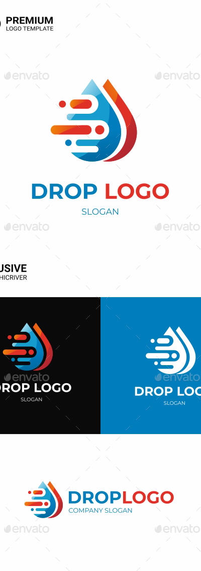 Drop Logo Template, Logo Templates | GraphicRiver