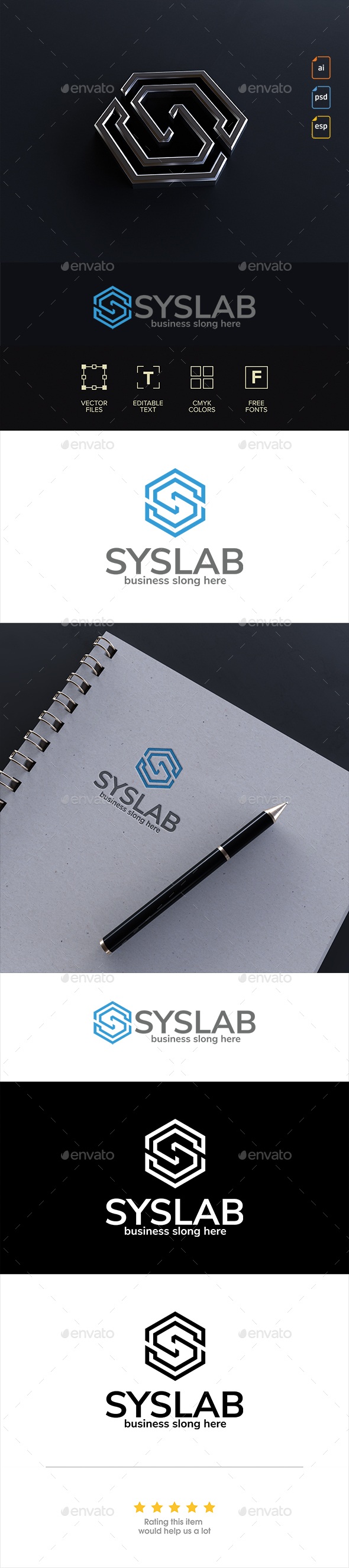S Letter Logo Syslab, Logo Templates | GraphicRiver