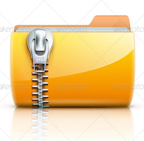 Zip folder, Vectors | GraphicRiver