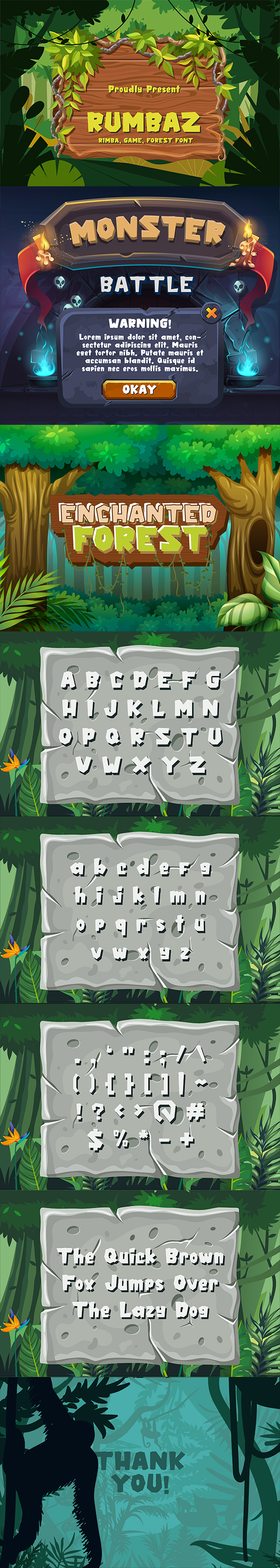 Rumbaz - Rimba, Game, Forest Font, Fonts | GraphicRiver