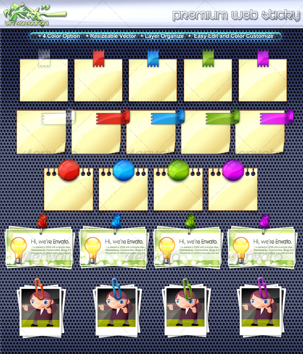 Web Sticky Notes, Graphics | GraphicRiver