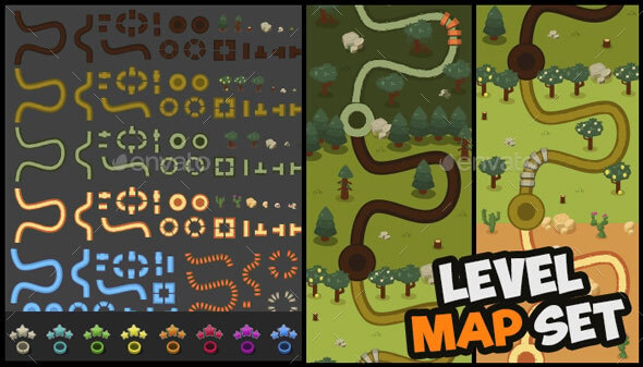 Game Level Map, Game Assets | GraphicRiver