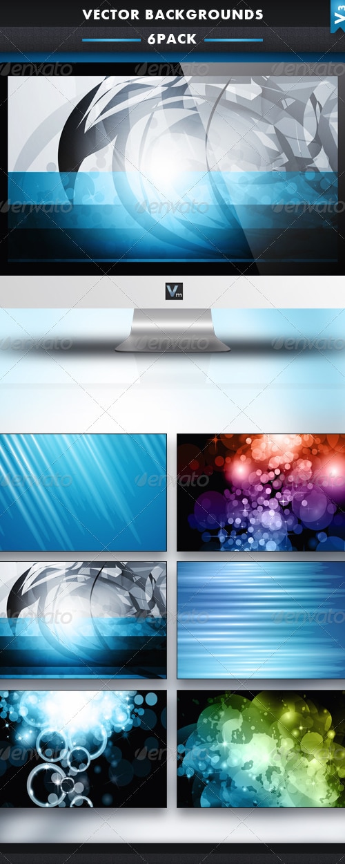 6 Pack - Vector Backgrounds V3, Vectors | GraphicRiver