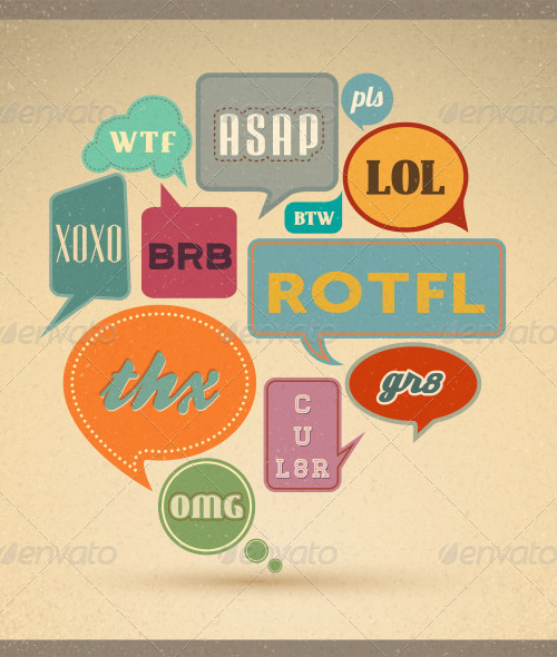 Retro Speech bubbles. , Vectors | GraphicRiver