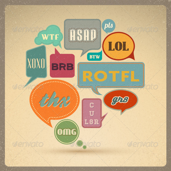 Retro Speech bubbles. , Vectors | GraphicRiver