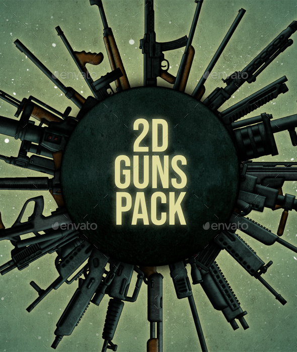 2D Guns Pack, Game Assets | GraphicRiver