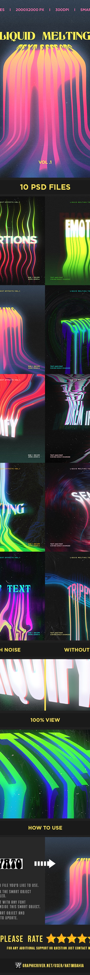 Liquid Melting Text Effects Vol.1, Add-ons | GraphicRiver