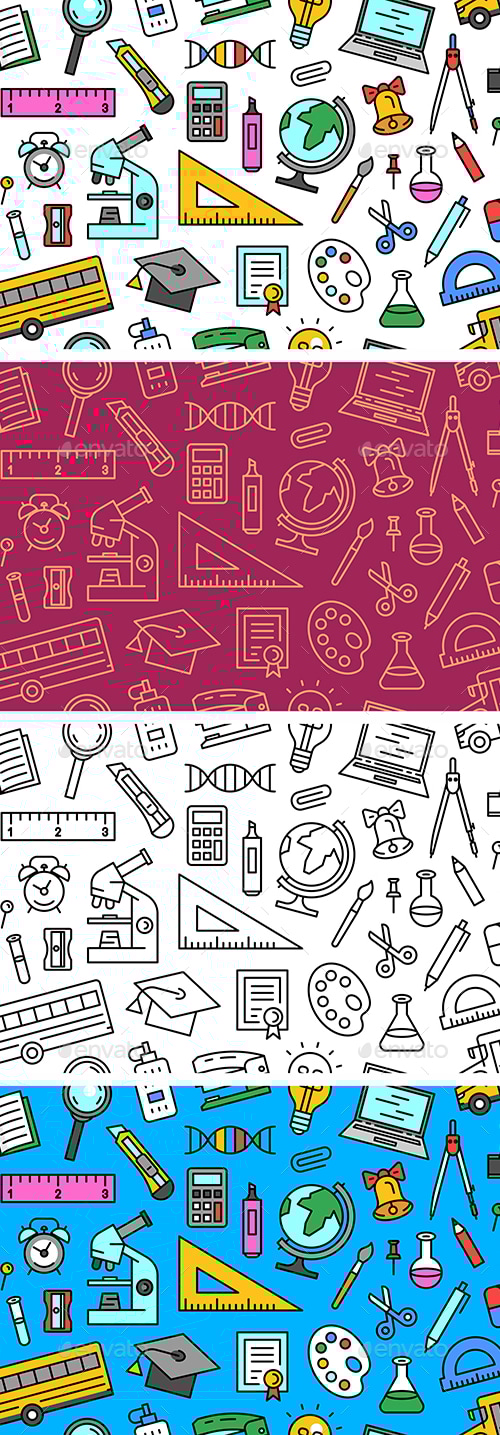 School Pattern, Graphics | GraphicRiver