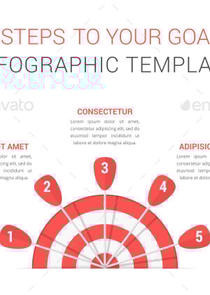 Target with Five Arrows, Infographics | GraphicRiver