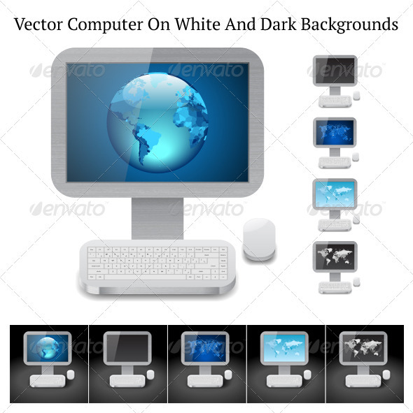 Vector Computer, Vectors | GraphicRiver