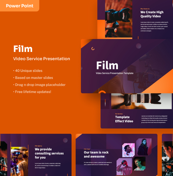 Film - Video Service PowerPoint Presentation, Presentation Templates