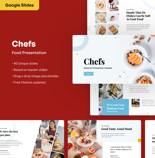 Chefs - Restaurant Google Slides Presentation, Presentation Templates