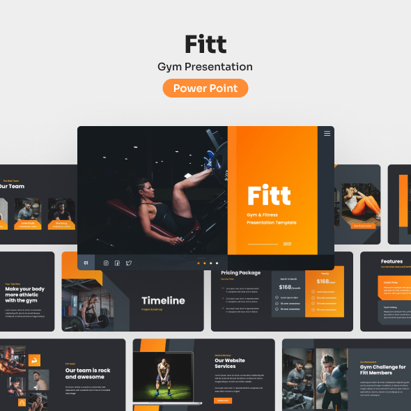 Fitt - Gym PowerPoint Presentation, Presentation Templates | GraphicRiver