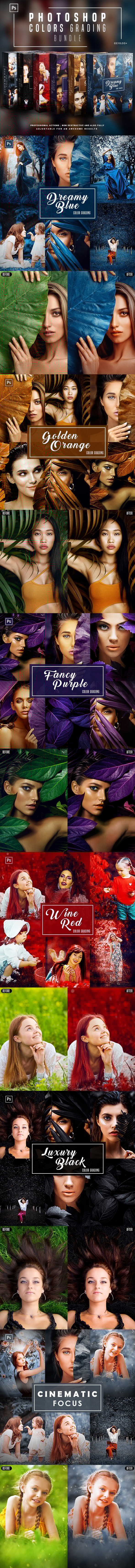 Photoshop Colors Grading - Bundle - Photoshop Actions - Photo Effects Actions