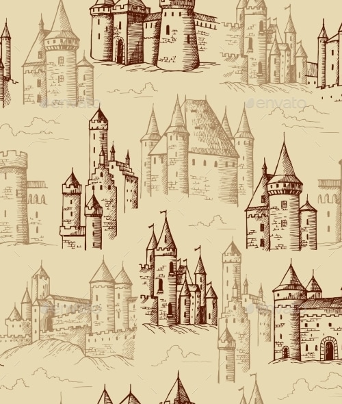 Castles Pattern, Vectors | GraphicRiver