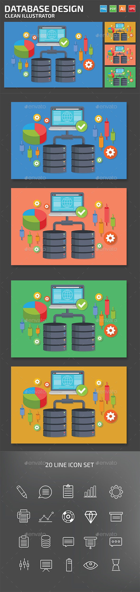 Database Design, Vectors | GraphicRiver