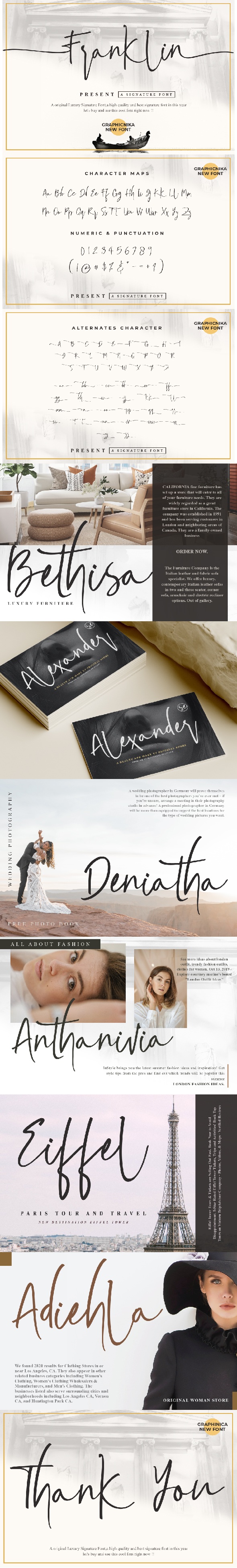 Franklin Font Business Signature, Fonts | GraphicRiver