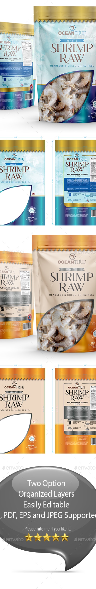 Sea Food Packaging Template - Vol-02, Print Templates | GraphicRiver
