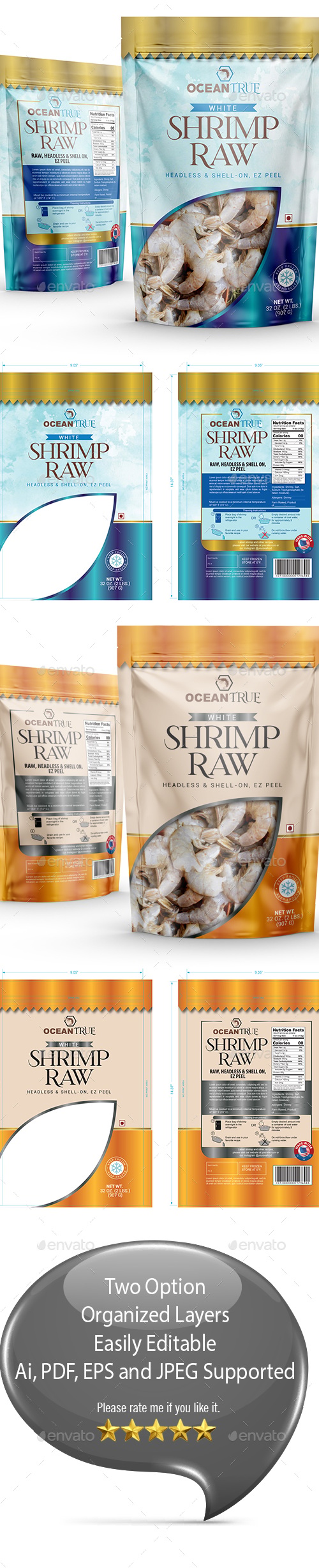 Sea Food Packaging Template - Vol-02, Print Templates | GraphicRiver