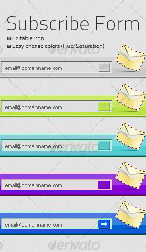 Subscribe Form, Web Elements | GraphicRiver
