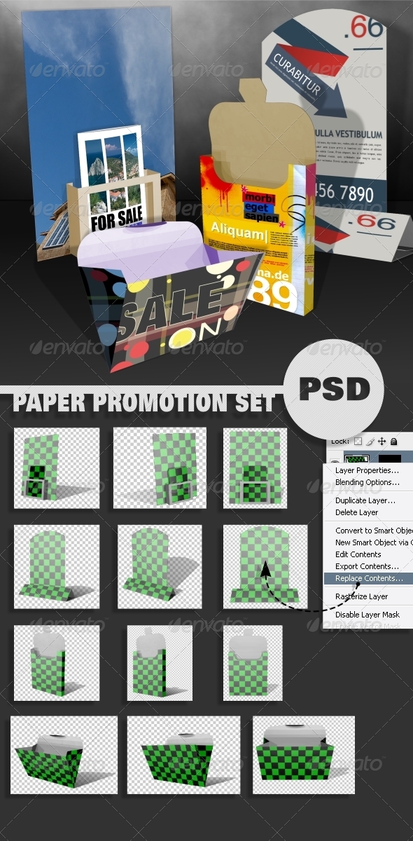 Paper Promotion Set, Graphics | GraphicRiver