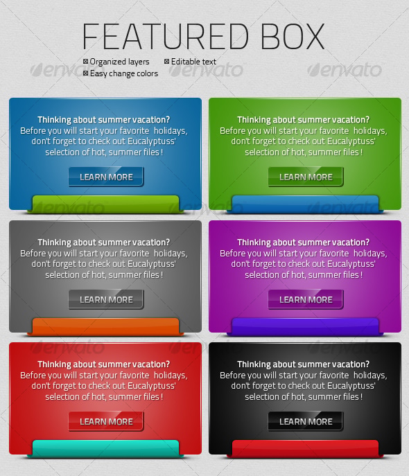 Featured Box, Web Elements | GraphicRiver