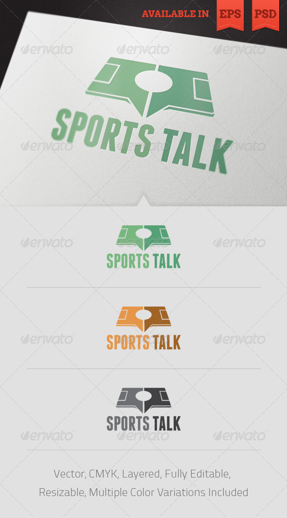 Sports Talk Logo Template, Logo Templates | GraphicRiver