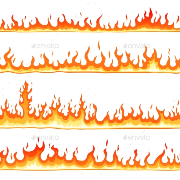 Fire Seamless Pattern, Vectors | GraphicRiver