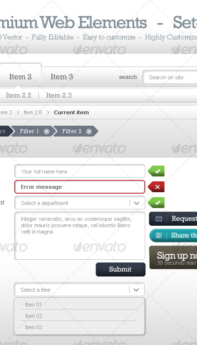 Premium Web Elements - Set#1, Web Elements | GraphicRiver