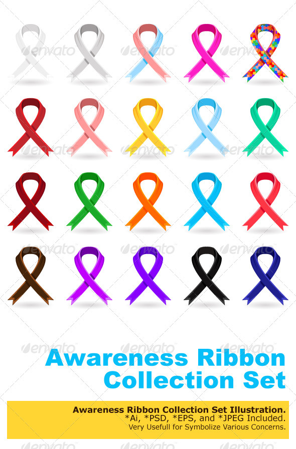 Awareness Ribbons, Vectors | GraphicRiver