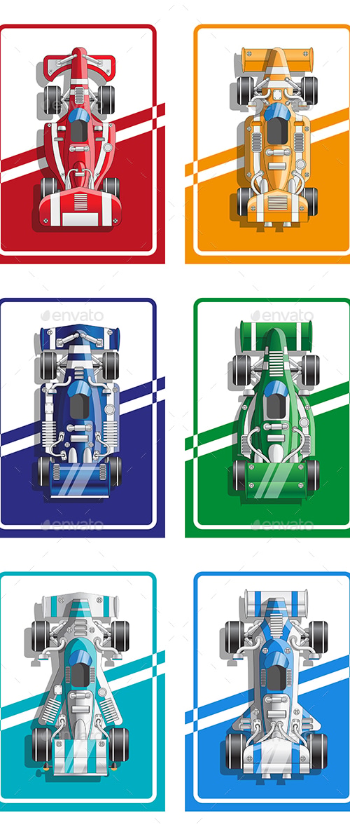 Set of Racing Cars, Vectors | GraphicRiver