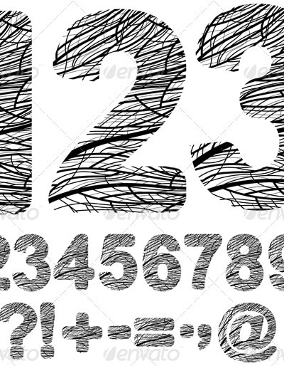 Creative design numbers , Vectors | GraphicRiver