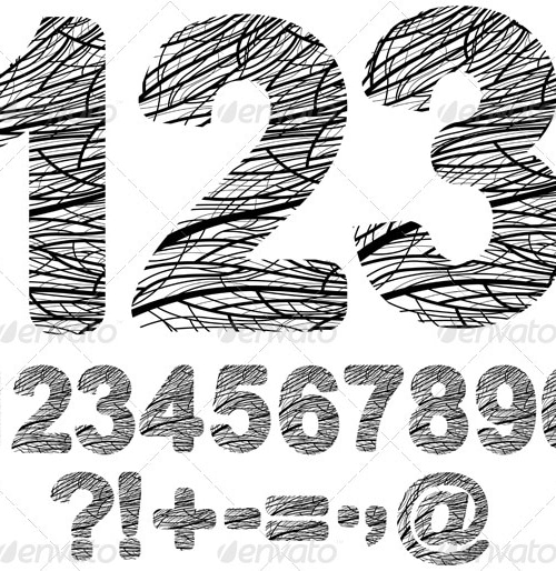 Creative design numbers , Vectors | GraphicRiver